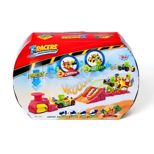 Игровой набор T-RACERS – ПРЫЖОК ОРЛА (машинка-конструктор, гонщик, аксесс.) (PTRSD014IN01)