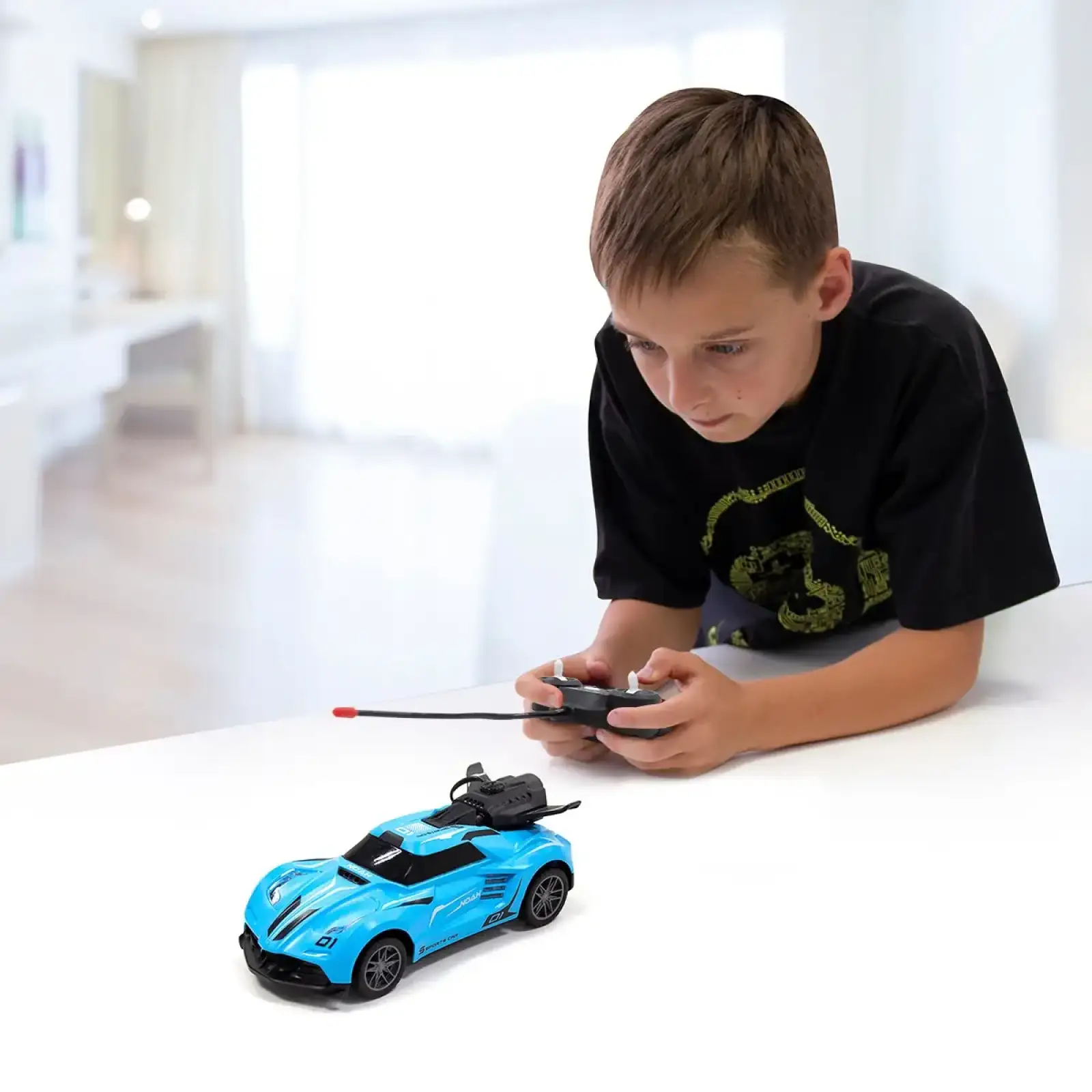 Автомобіль Spray Car на р/к – Sport (блакитний, 1:24, світло, вихлопна пара) Sulong Toys (SL-354RHBL)