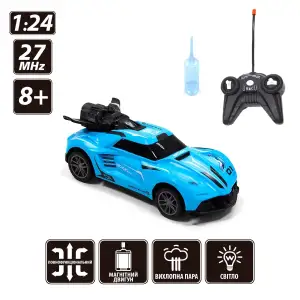 Автомобіль Spray Car на р/к – Sport (блакитний, 1:24, світло, вихлопна пара) Sulong Toys (SL-354RHBL)