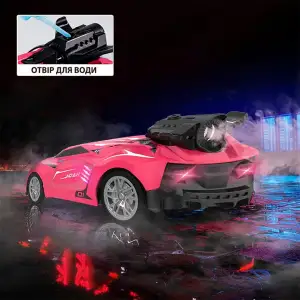 Автомобиль SPRAY CAR на р/у – SPORT (розовый, 1:24, свет, выхлопной пар) Sulong Toys (SL-354RHP)
