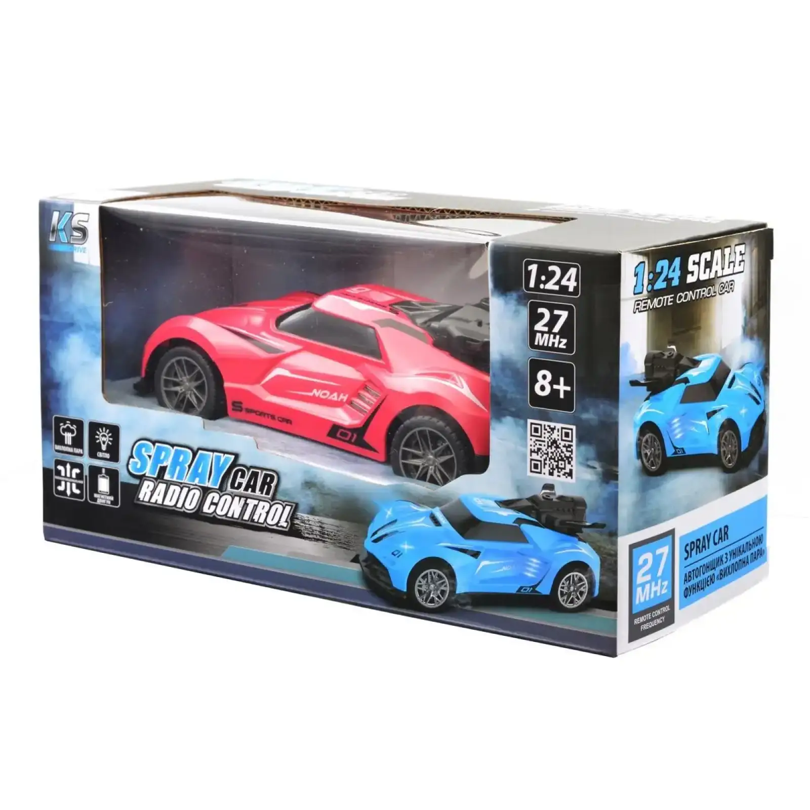 Автомобиль SPRAY CAR на р/у – SPORT (розовый, 1:24, свет, выхлопной пар) Sulong Toys (SL-354RHP)