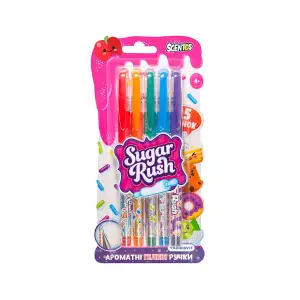 Набір ароматних гелевих ручок серії "Sugar Rush" - ЯСКРАВИЙ БЛИСК (5 шт.) Scentos (41343)