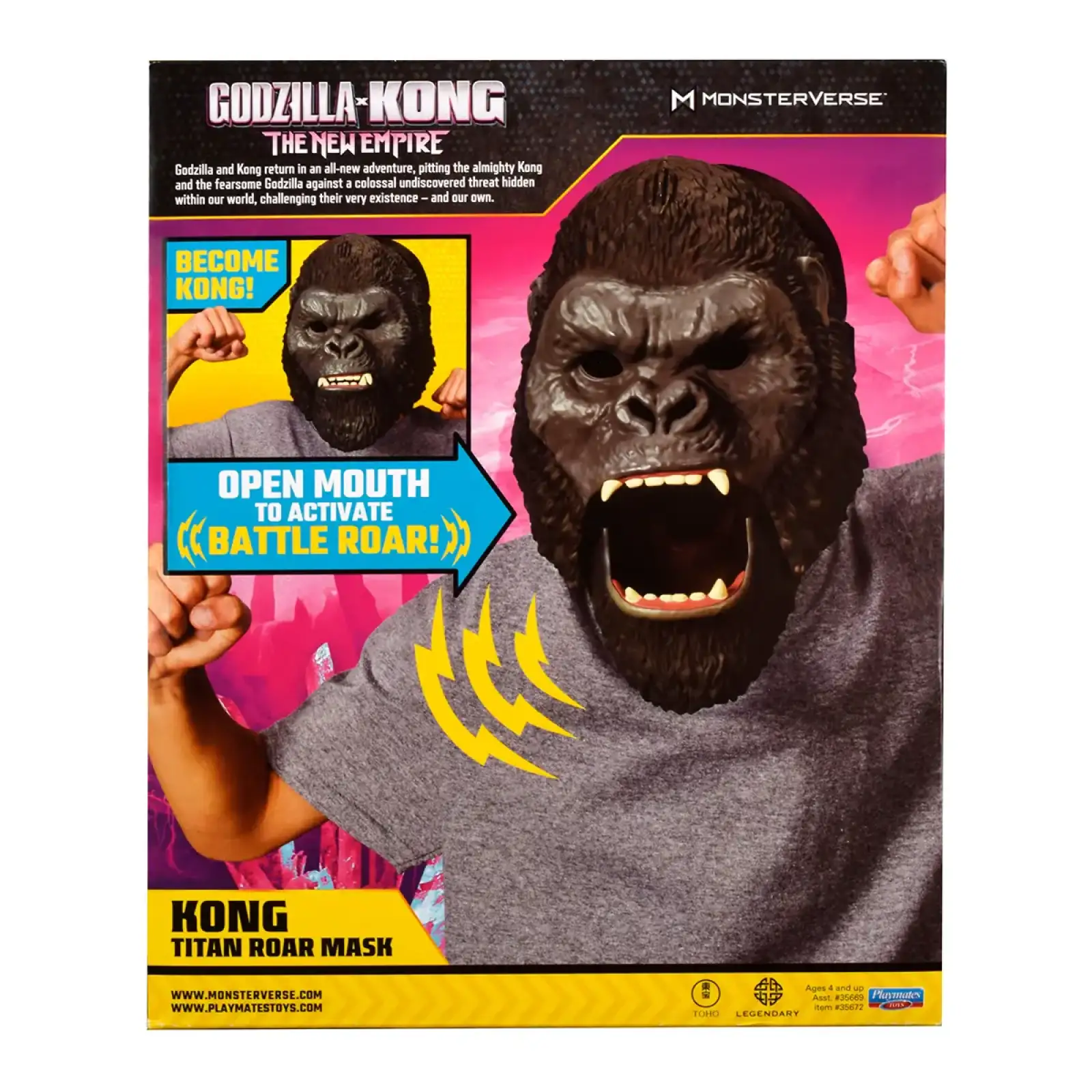 Інтерактивна іграшка GODZILLA VS. KONG - МАСКА КОНГА (звук) (35672)