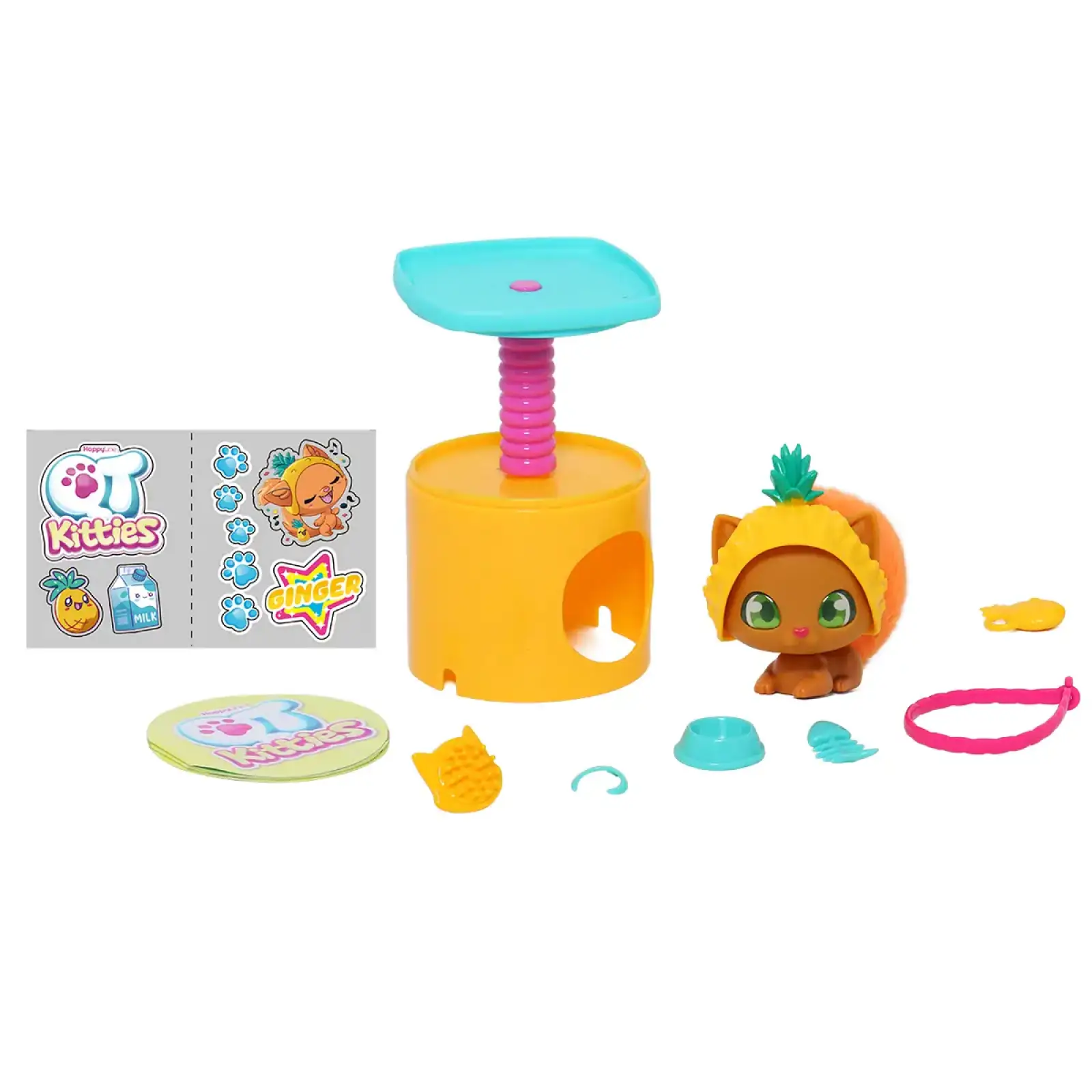 Игровой набор QT KITTIES - КОТЕНОК ДЖИНДЖЕР (фигурка, домик, аксессуары) (450001-5)