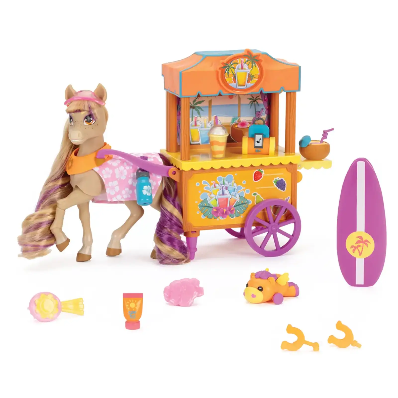Игровой набор WILD MANES - ПЛЯЖНЫЙ ОТДЫХ ЛОШАДКИ БЭЙЛИ (тележка, аксесс.) (723304)