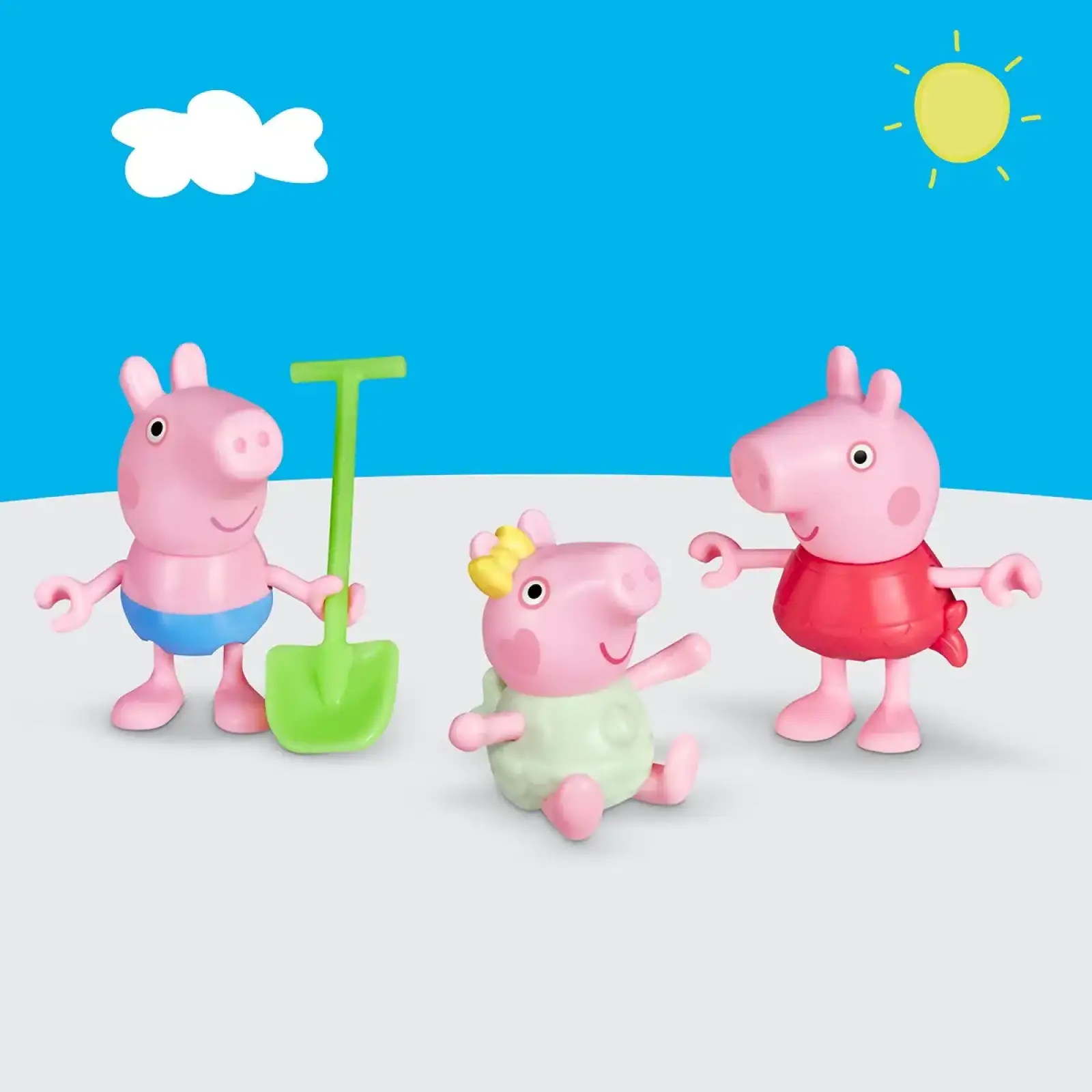 Игровой набор PEPPA FIGURINES – ТРИ МАЛЕНЬКИЕ СВИНКИ НА ПЛЯЖЕ Peppa Pig (G2833)