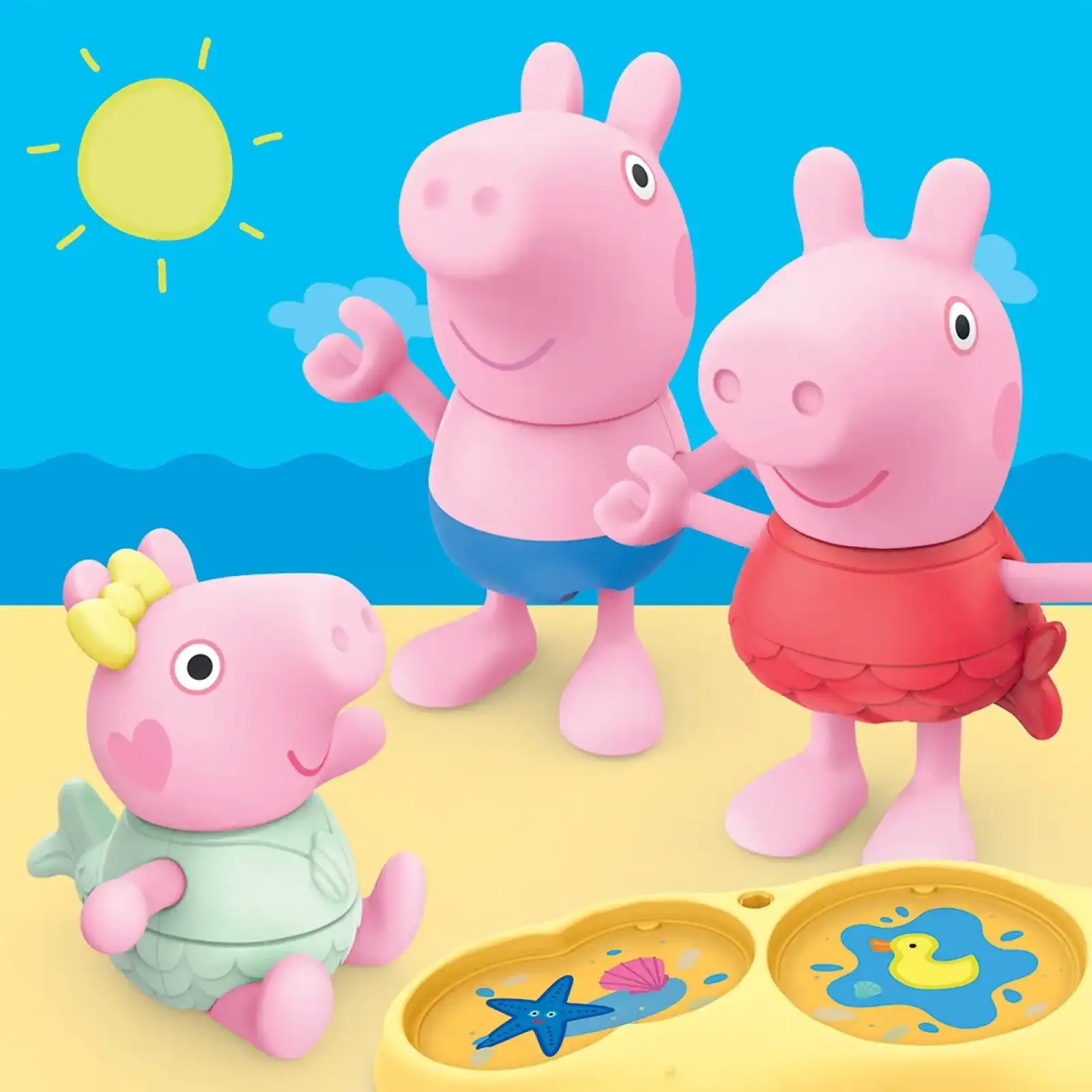 Игровой набор PEPPA FIGURINES – ТРИ МАЛЕНЬКИЕ СВИНКИ НА ПЛЯЖЕ Peppa Pig (G2833)