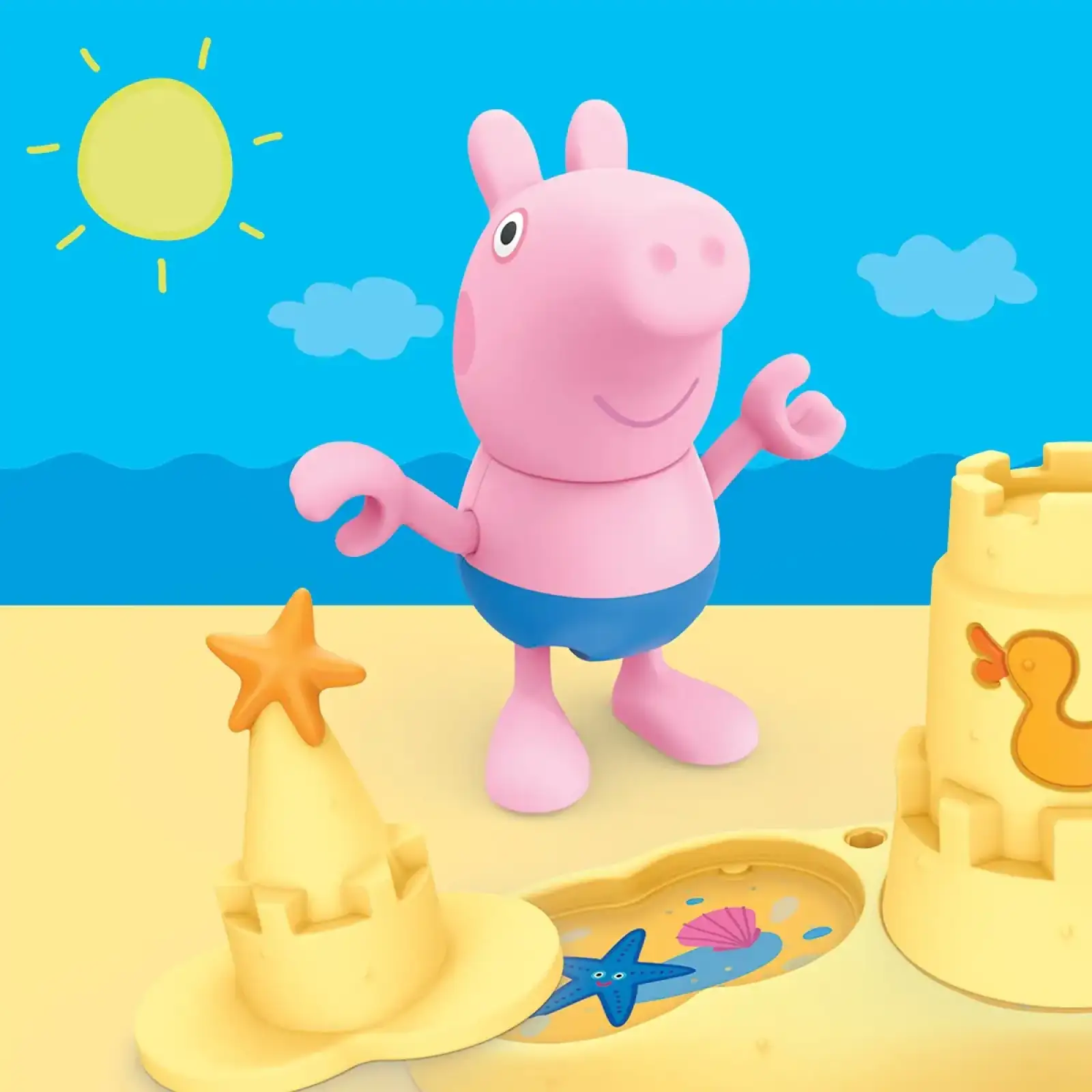 Игровой набор PEPPA FIGURINES – ТРИ МАЛЕНЬКИЕ СВИНКИ НА ПЛЯЖЕ Peppa Pig (G2833)