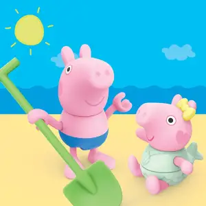 Игровой набор PEPPA FIGURINES – ТРИ МАЛЕНЬКИЕ СВИНКИ НА ПЛЯЖЕ Peppa Pig (G2833)