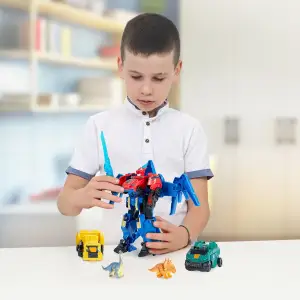 Игровой набор DINOSTER - БЫСТРАЯ ТРАНСФОРМАЦИЯ (4 робота, аксессуары) (EU580810A)