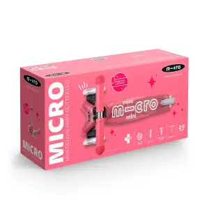 Самокат MICRO Mini Deluxe Fairy Glitter LED рожевий (MMD208) UA