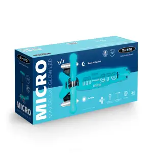 Самокат MICRO Mini Deluxe Glow LED синій (MMD215) UA