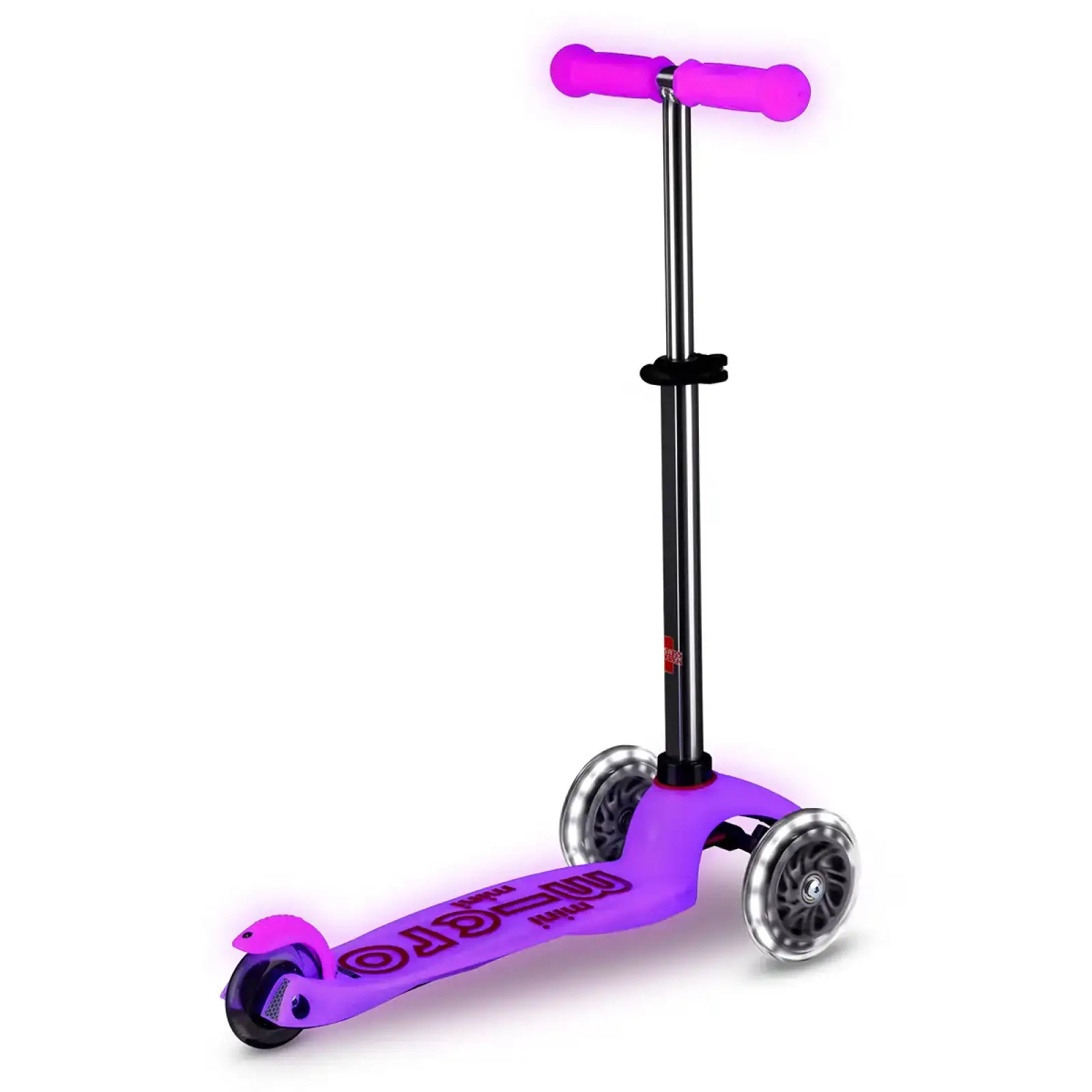 Самокат MICRO Mini Deluxe Glow LED рожевий (MMD217) UA
