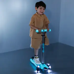 Самокат MICRO Maxi Deluxe Glow LED Синій (MMD366) UA