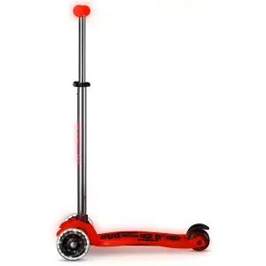 Самокат MICRO Maxi Deluxe Glow LED червоний (MMD368) UA