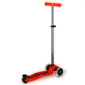 Самокат MICRO Maxi Deluxe Glow LED червоний (MMD368) UA