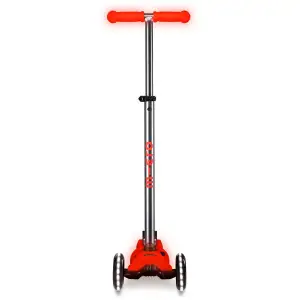 Самокат MICRO Maxi Deluxe Glow LED червоний (MMD368) UA