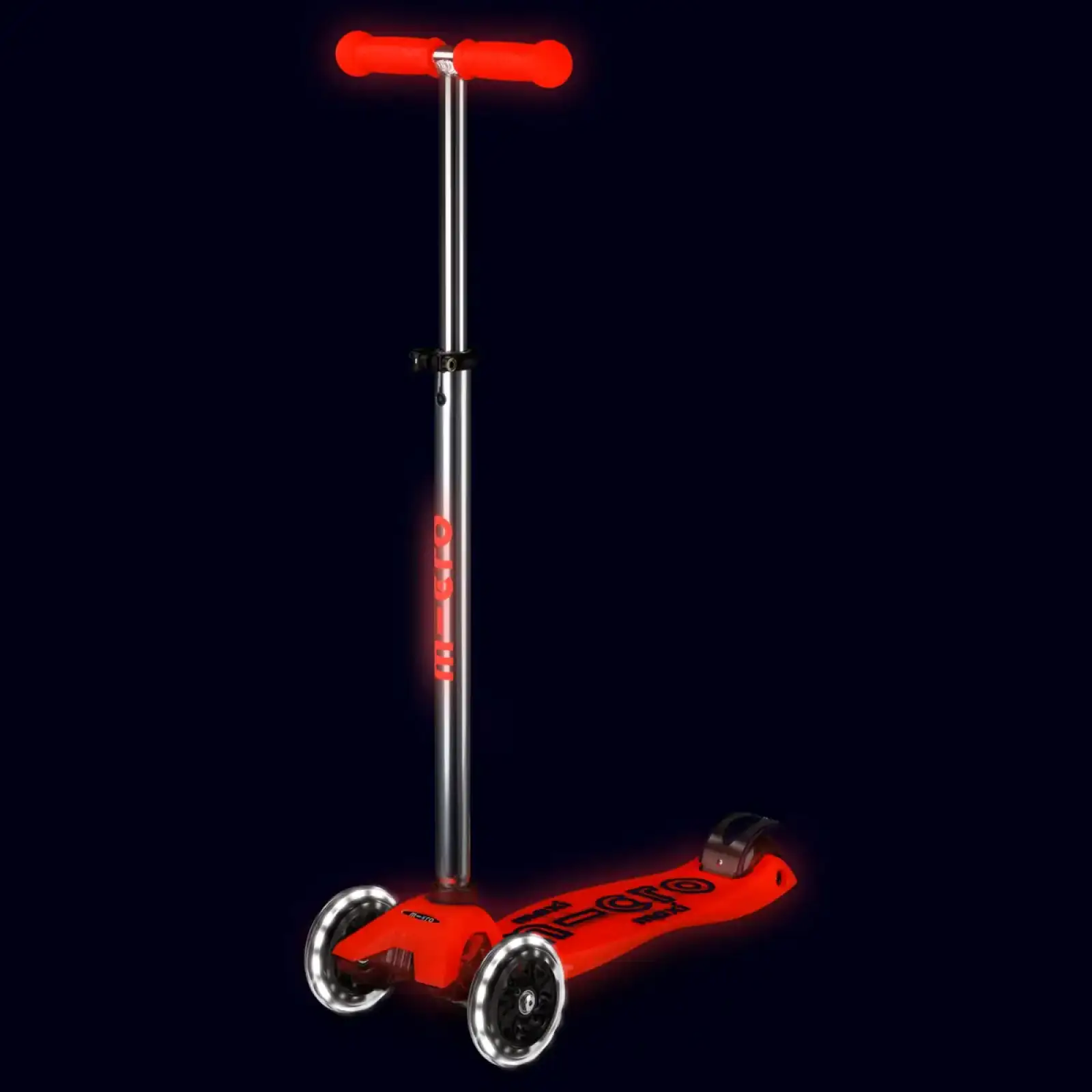 Самокат MICRO Maxi Deluxe Glow LED червоний (MMD368) UA