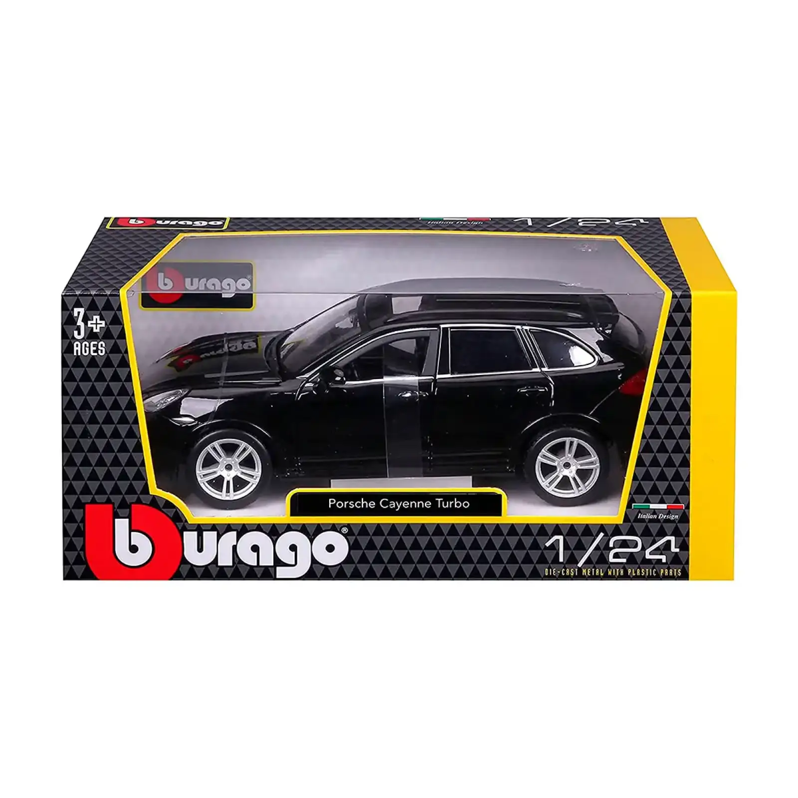 Автомодель - PORSCHE CAYENNE TURBO (асорті білий, жовтий, 1:24) Bburago (18-21056)