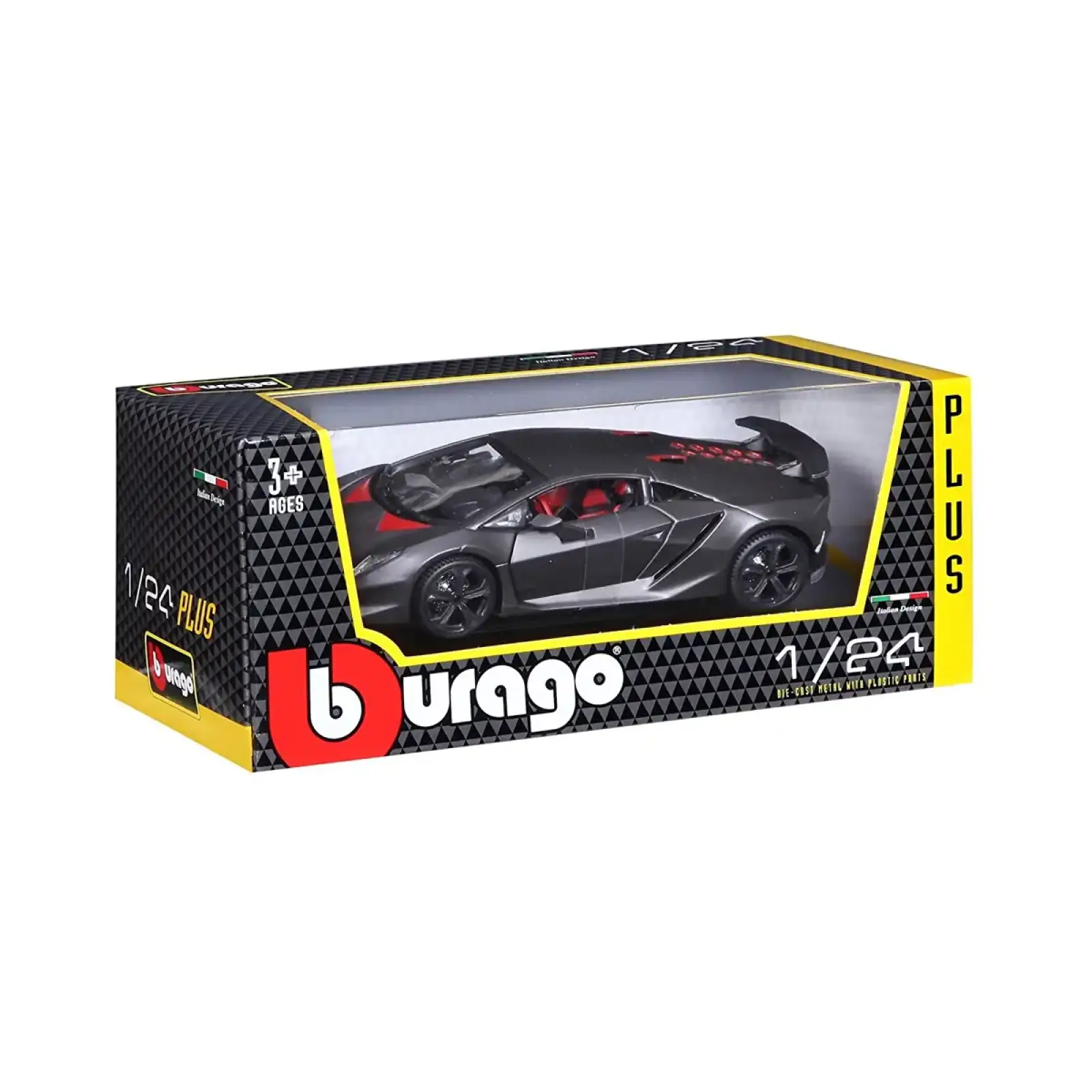 Автомодель - LAMBORGHINI SESTO ELEMENTO (сірий металік, 1:24) Bburago (18-21061)