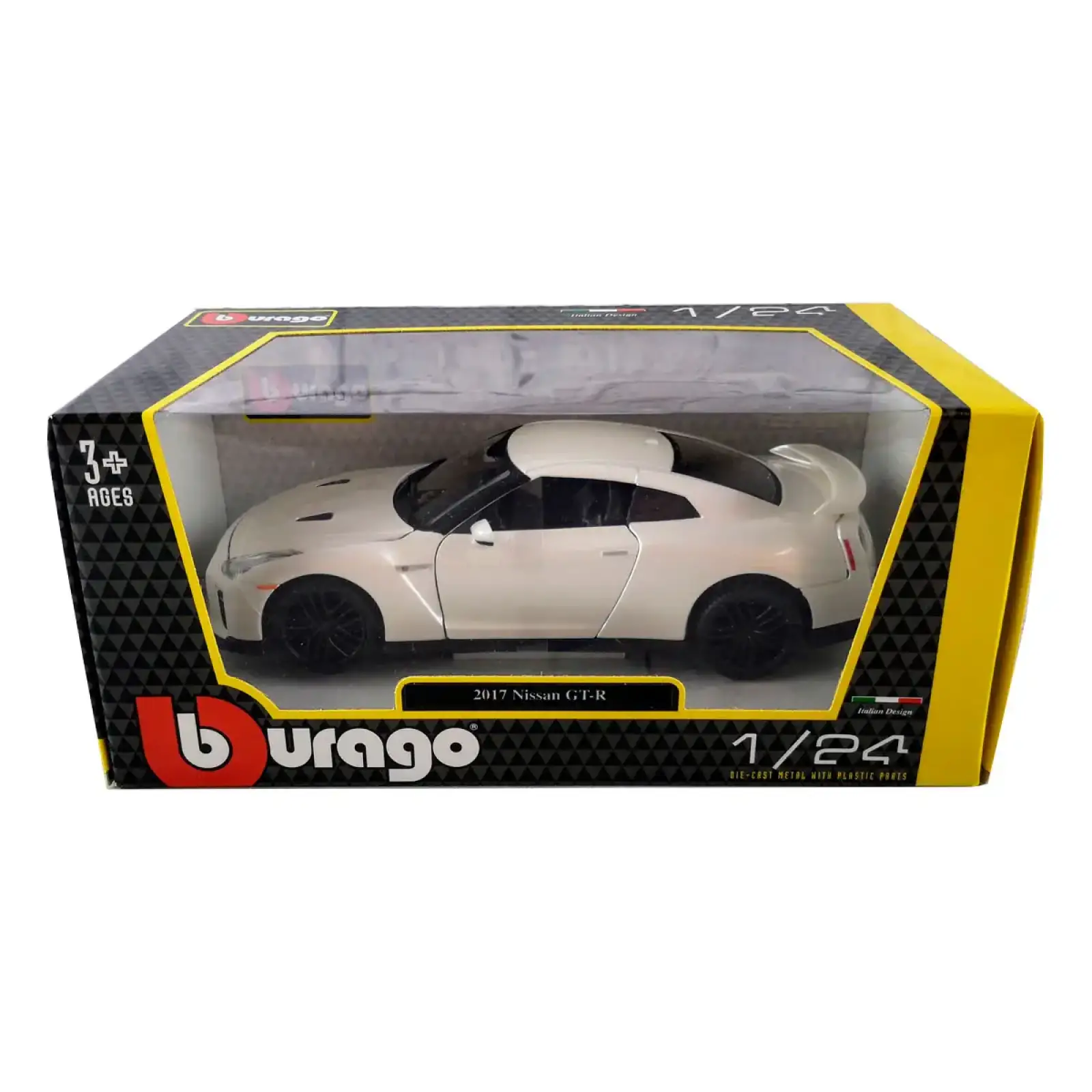 Автомодель - NISSAN GT-R (асорті червоний, білий металік, 1:24) Bburago (18-21082)