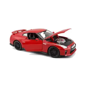 Автомодель - NISSAN GT-R (асорті червоний, білий металік, 1:24) Bburago (18-21082)