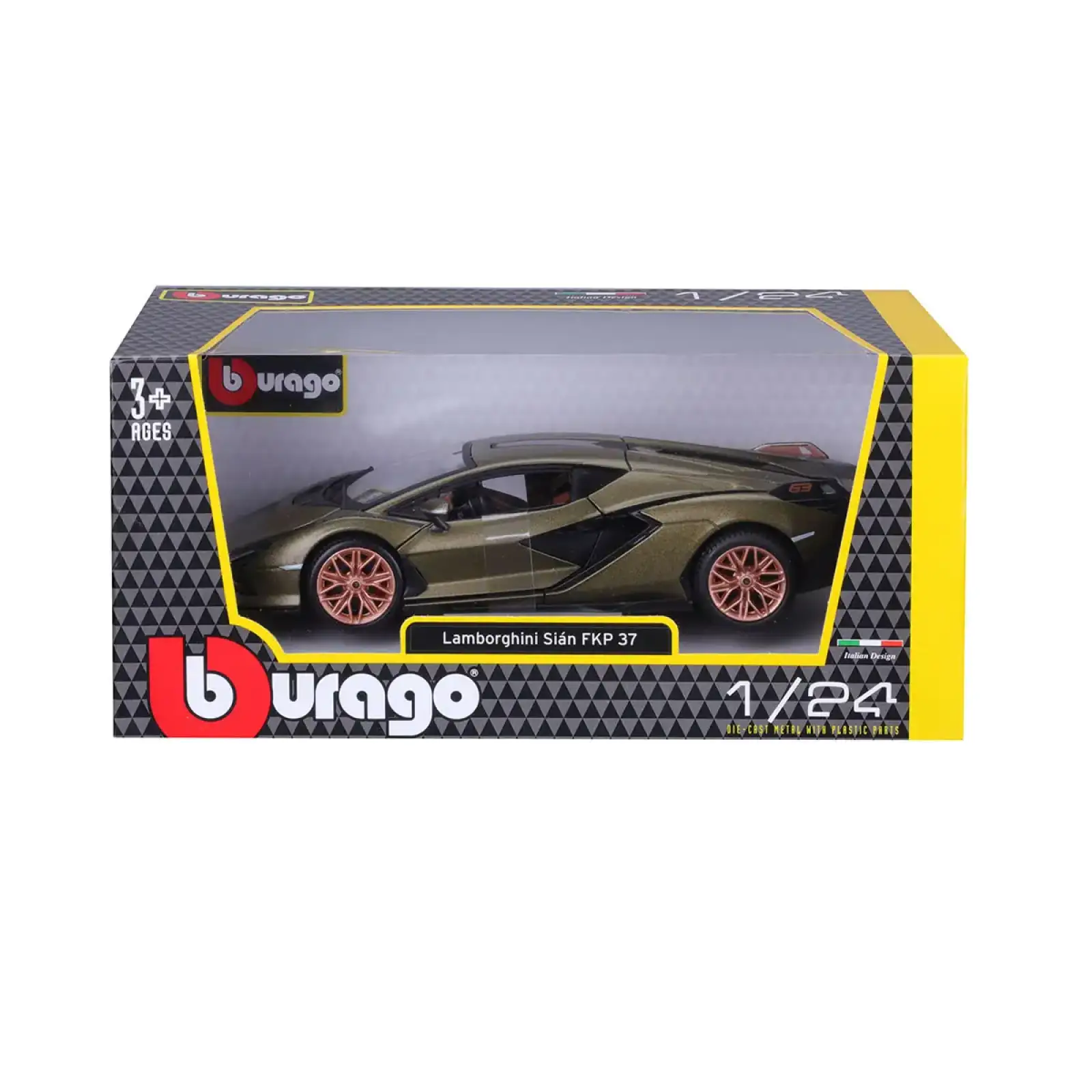Автомодель LAMBORGHINI SIÁN FKP 37 (ассорти зеленый металлик, красный металлик, 1:24) Bburago (18-21099)