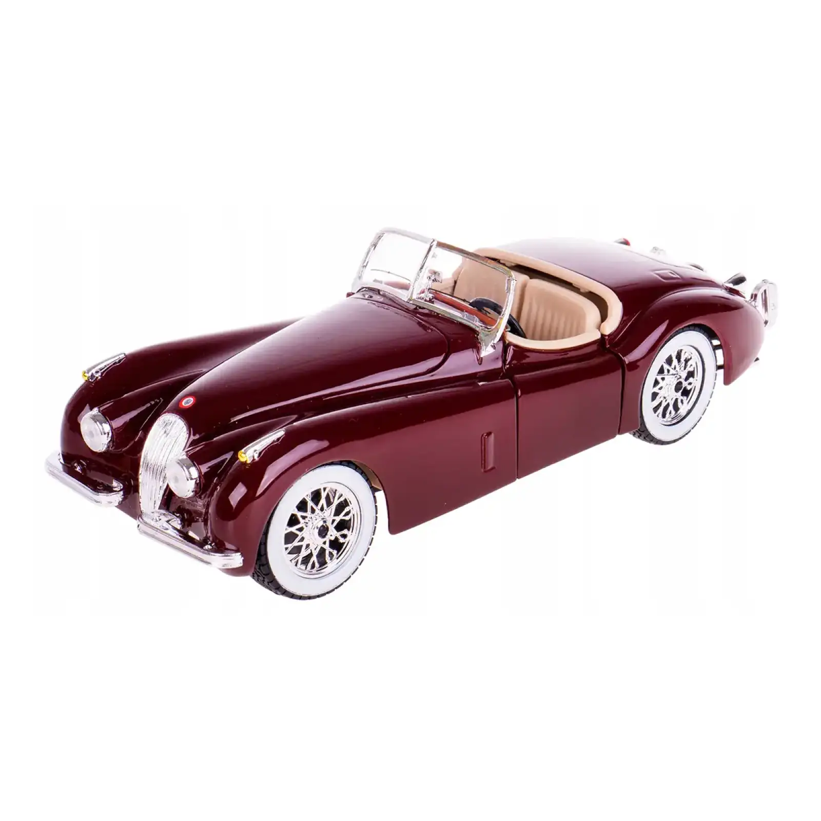 Автомодель JAGUAR XK 120 (1951) (ассорти вишневый, серебристый, темно-зеленый, 1:24) Bburago (18-22018)
