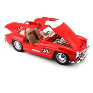 Автомодель MERCEDES-BENZ 300 SL (1954) (ассорти красный, серебристый, 1:24) Bburago (18-22023)