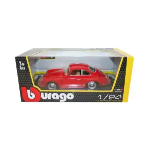 Автомодель PORSCHE 356B (1961) (ассорти слоновая кость, красный, 1:24) Bburago (18-22079)