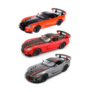 Автомодель DODGE VIPER SRT10 ACR (ассорті помаранч-чорн металік, червоно-чорн металік, 1:24) Bburago (18-22114)