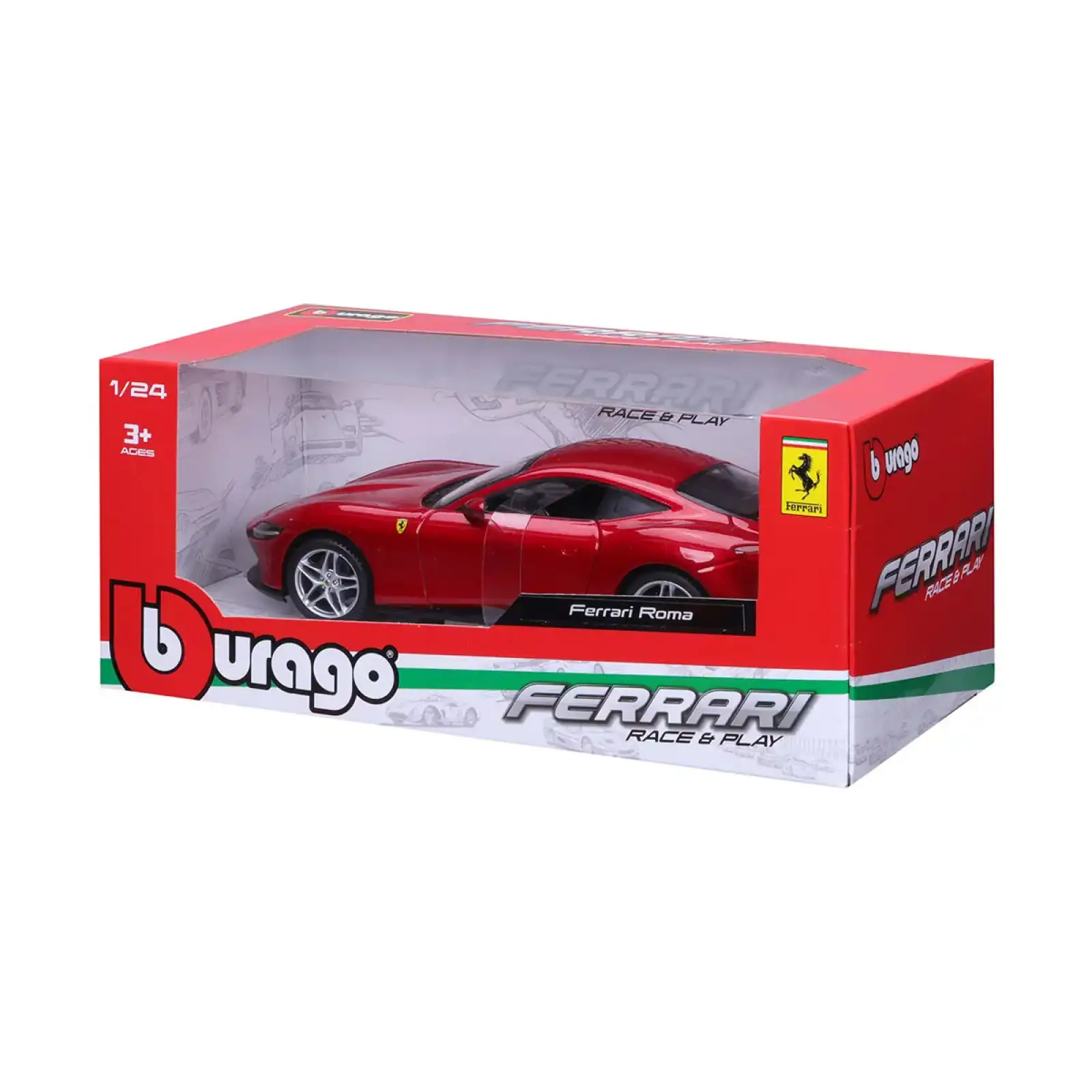 Автомодель - Ferrari Roma (ассорти серый металлик, красный металлик, 1:24) Bburago (18-26029)