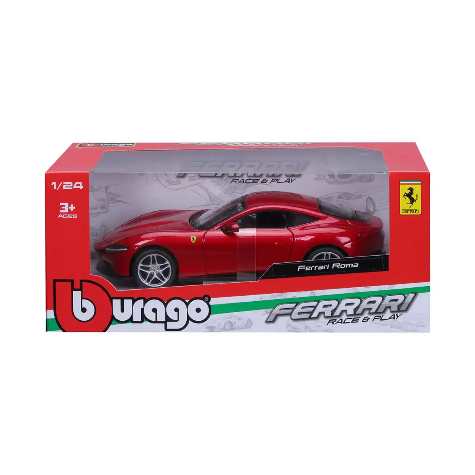 Автомодель - Ferrari Roma (ассорти серый металлик, красный металлик, 1:24) Bburago (18-26029)