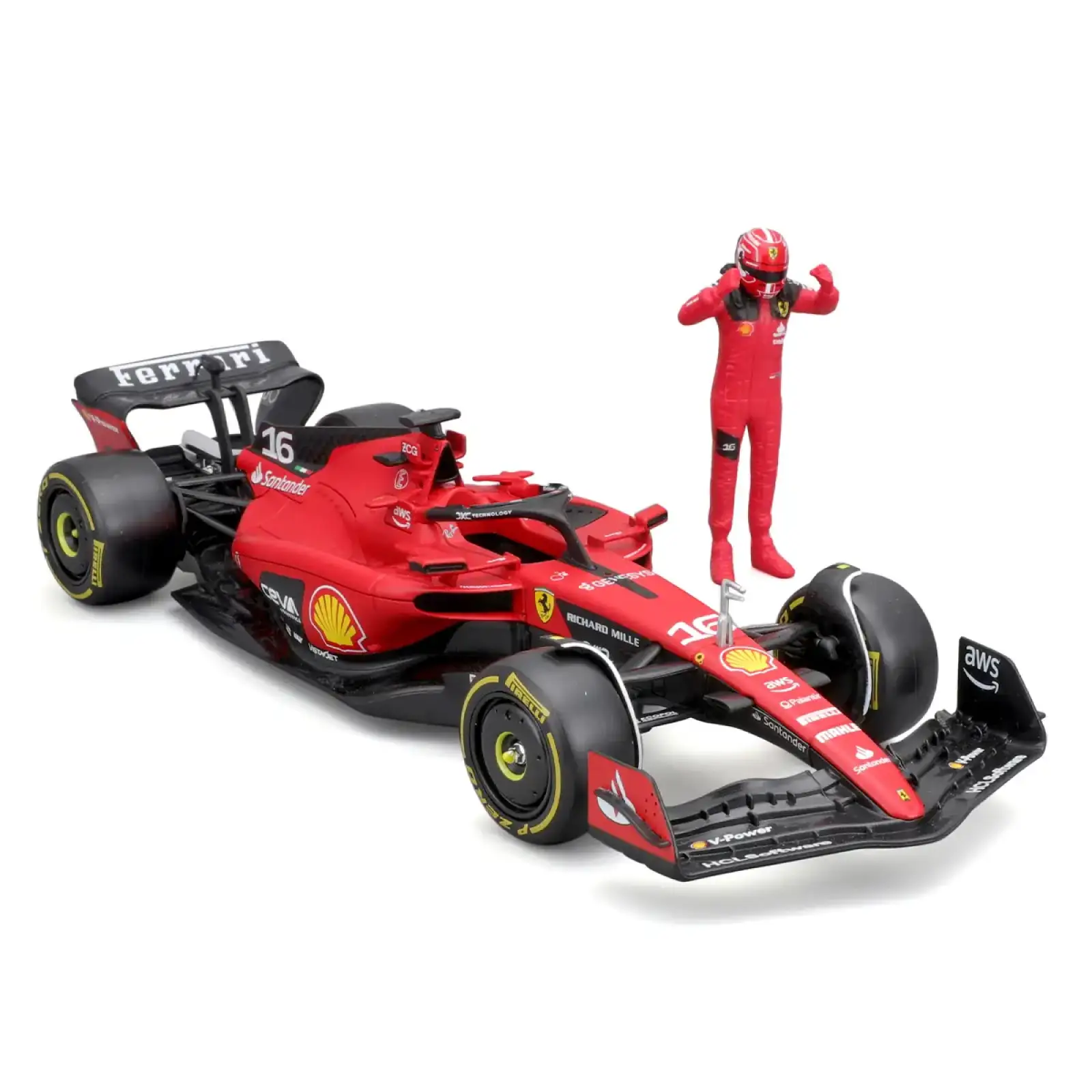 Автомодель з фігуркою - FERRARI SF-23 (1:24) Bburago (18-26809)