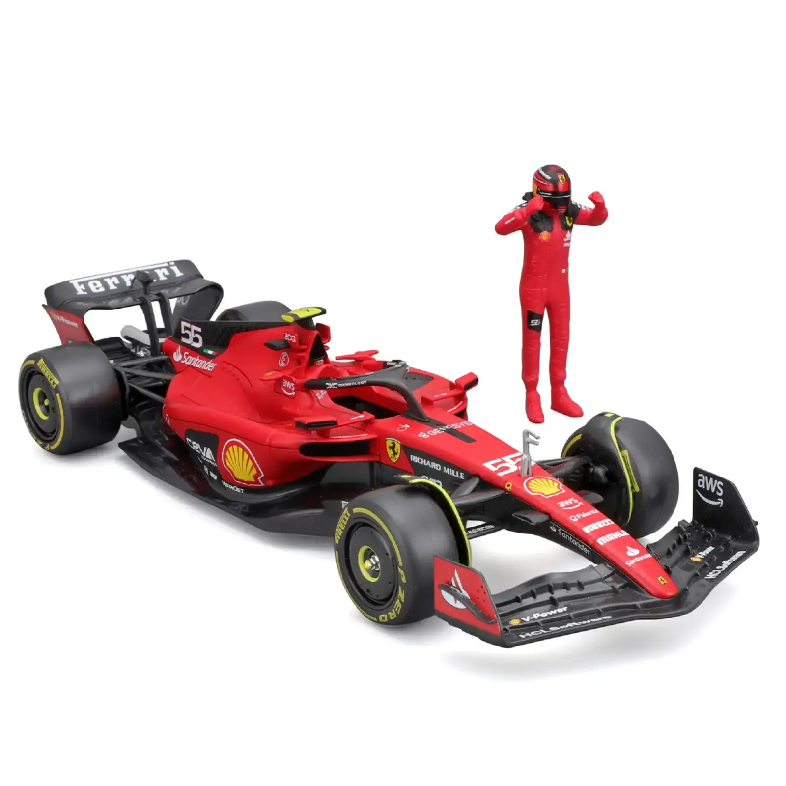 Автомодель з фігуркою - FERRARI SF-23 (1:24) Bburago (18-26809)