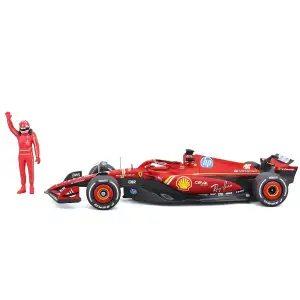 Автомодель с фигуркой – FERRARI SF-24 (2024) (1:24) Bburago (18-26823)