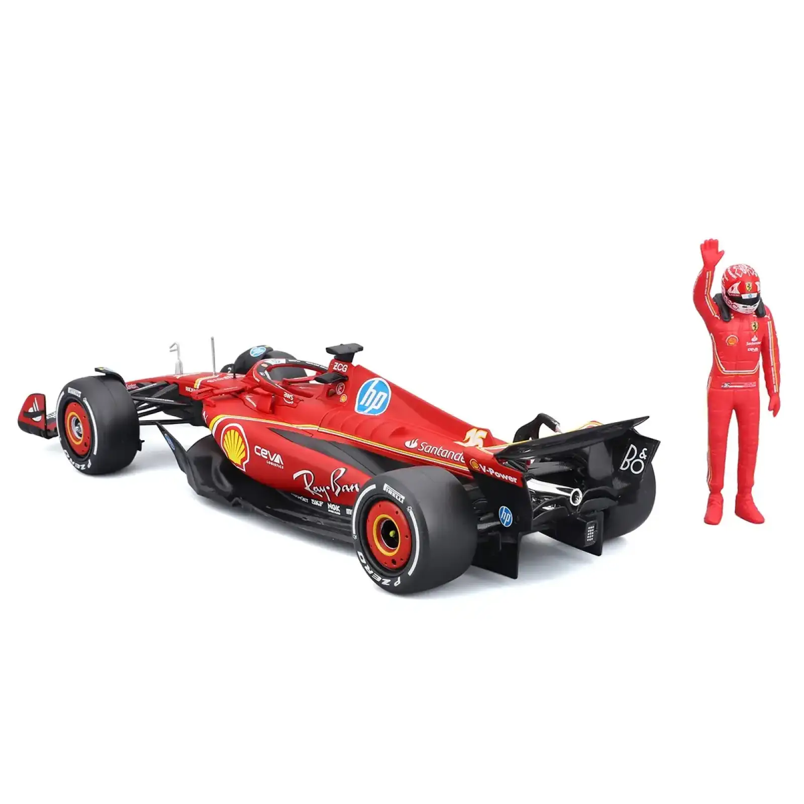 Автомодель с фигуркой – FERRARI SF-24 (2024) (1:24) Bburago (18-26823)