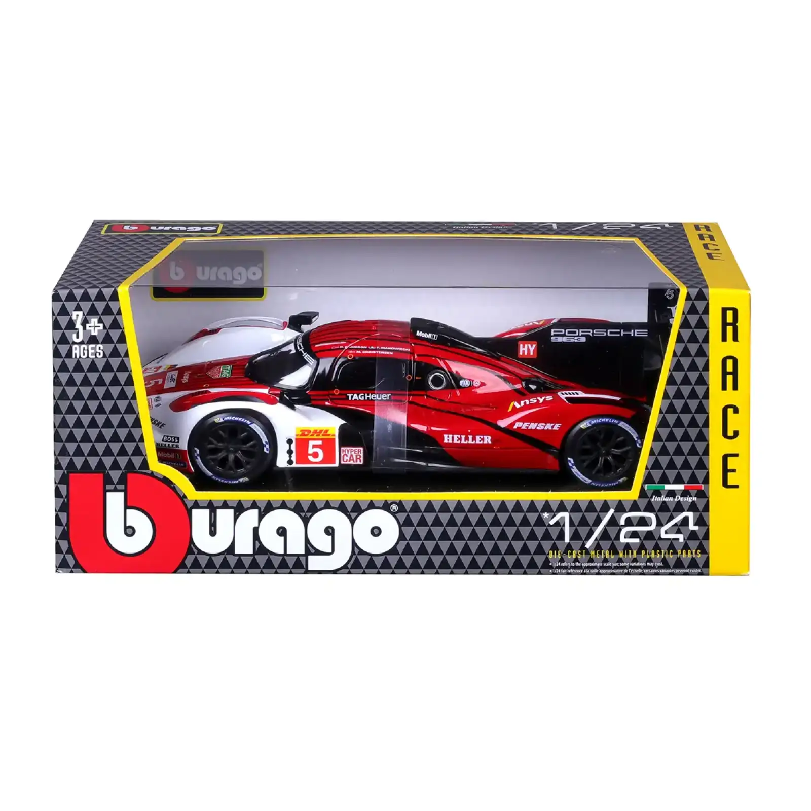 Автомодель PORSCHE 963 (1:24) Bburago (18-28022)