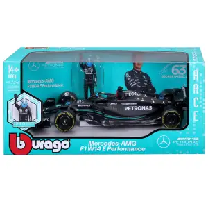 Автомодель з фігуркою - MERCEDES-AMG F1 W14 E PERFORMANCE (1:24) Bburago (18-28037)