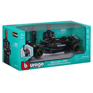 Автомодель з фігуркою - MERCEDES-AMG F1 W14 E PERFORMANCE (1:24) Bburago (18-28037)