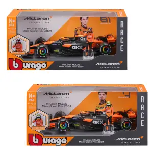 Автомодель з фігуркою - MCLAREN MCL38 (1:24) Bburago (18-28040)