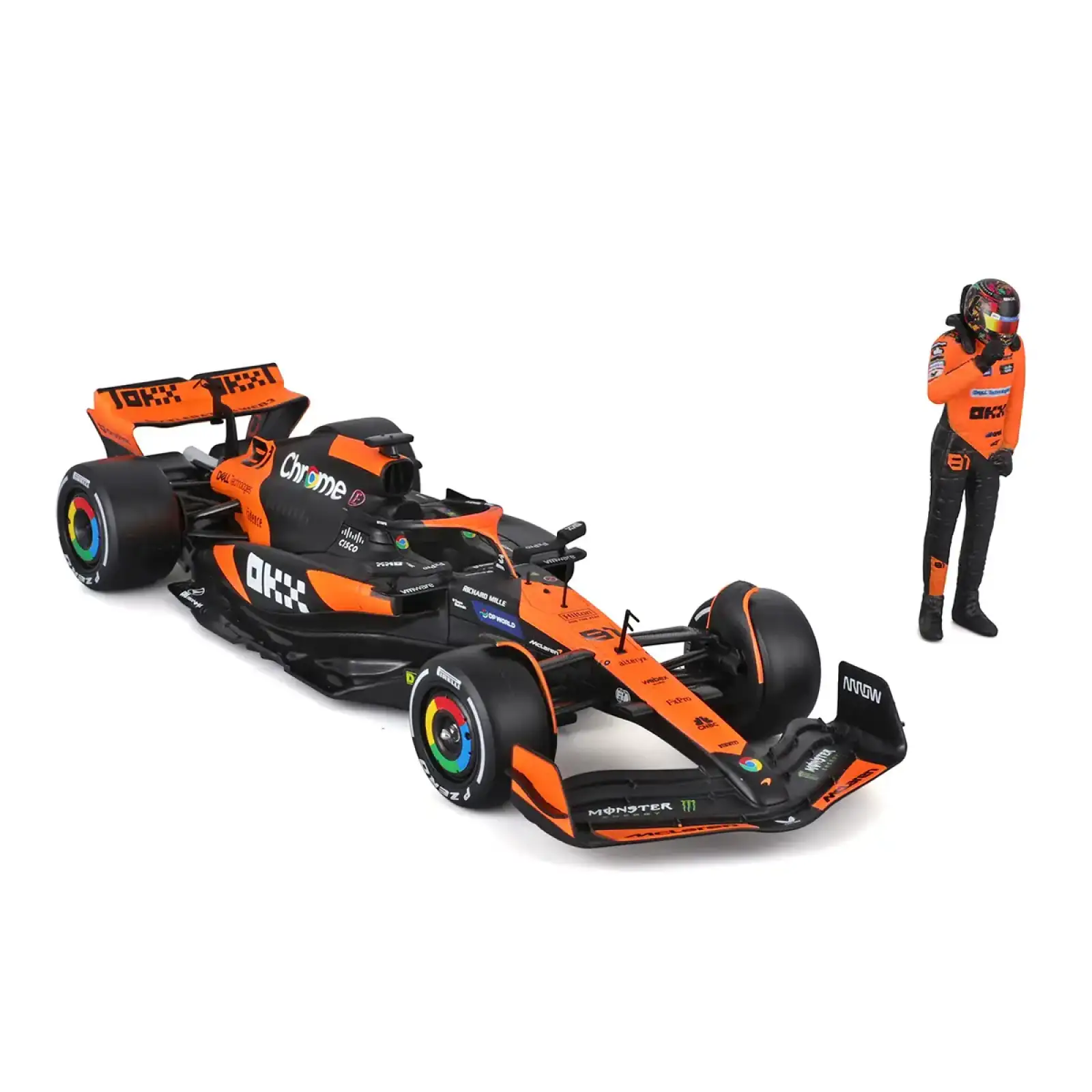 Автомодель з фігуркою - MCLAREN MCL38 (1:24) Bburago (18-28040)