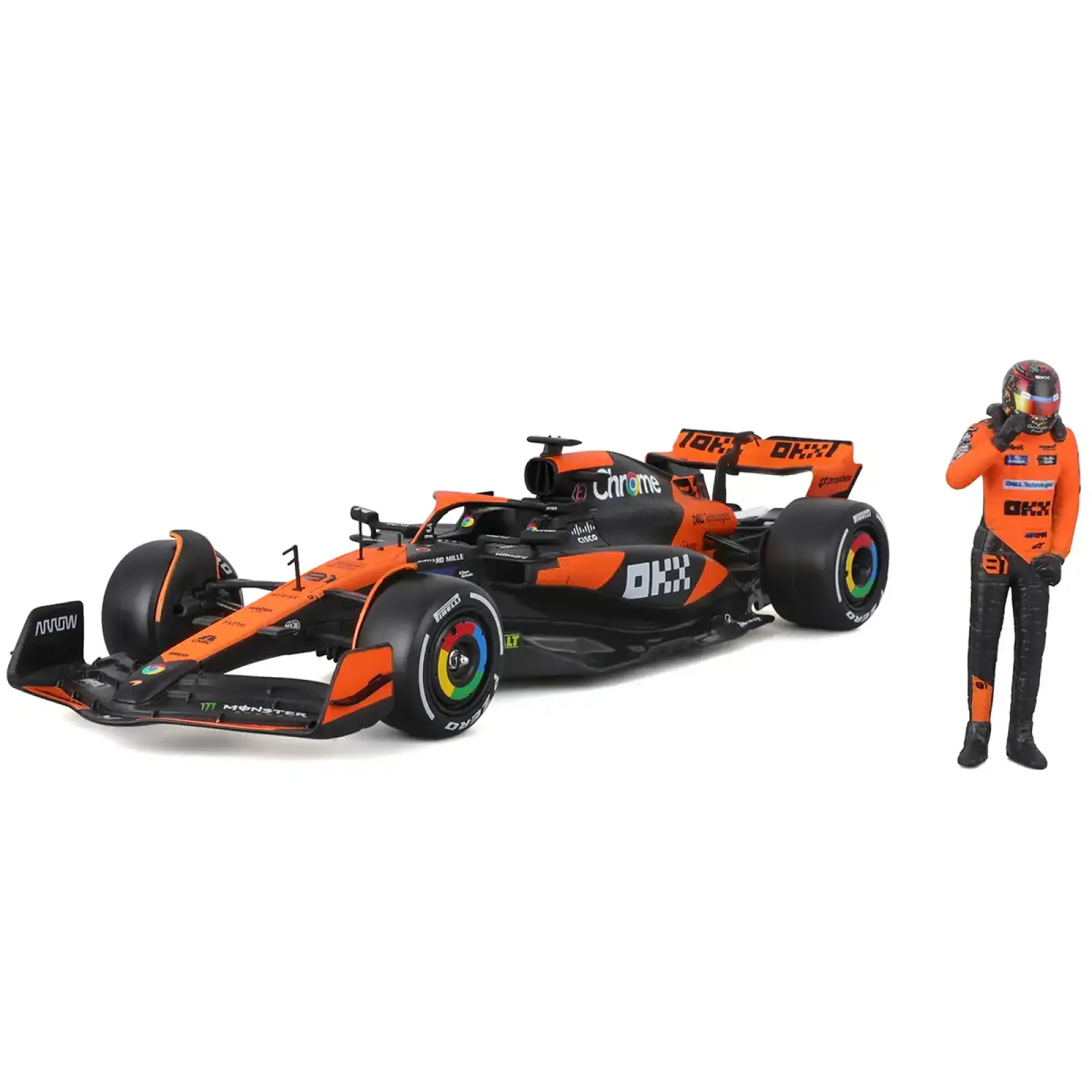 Автомодель з фігуркою - MCLAREN MCL38 (1:24) Bburago (18-28040)