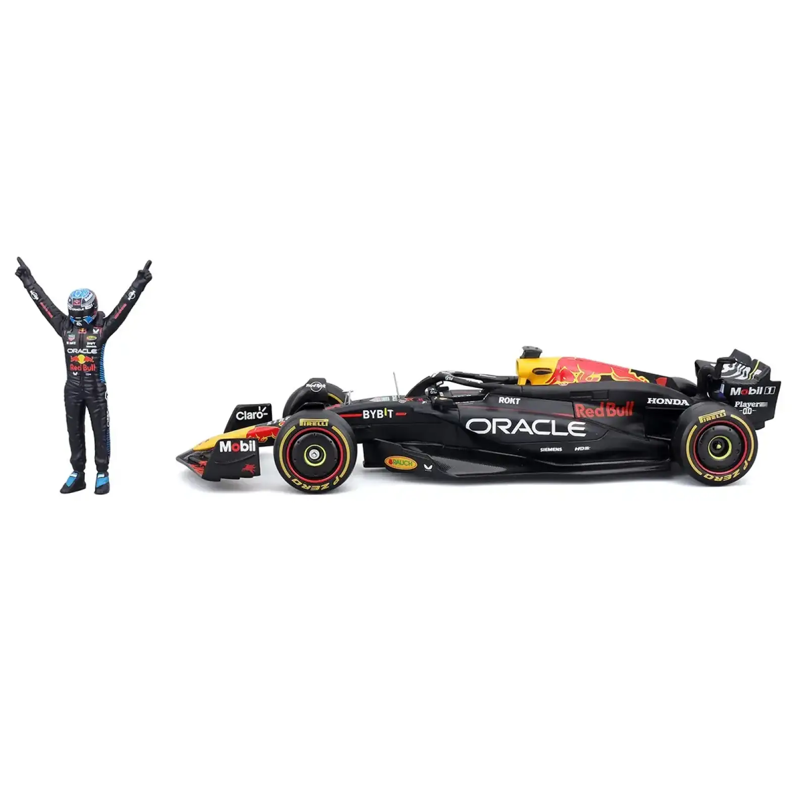 Автомодель с фигуркой – ORACLE RED BULL RACING RB20 (2024) (1:24) Bburago (18-28060 (#1))