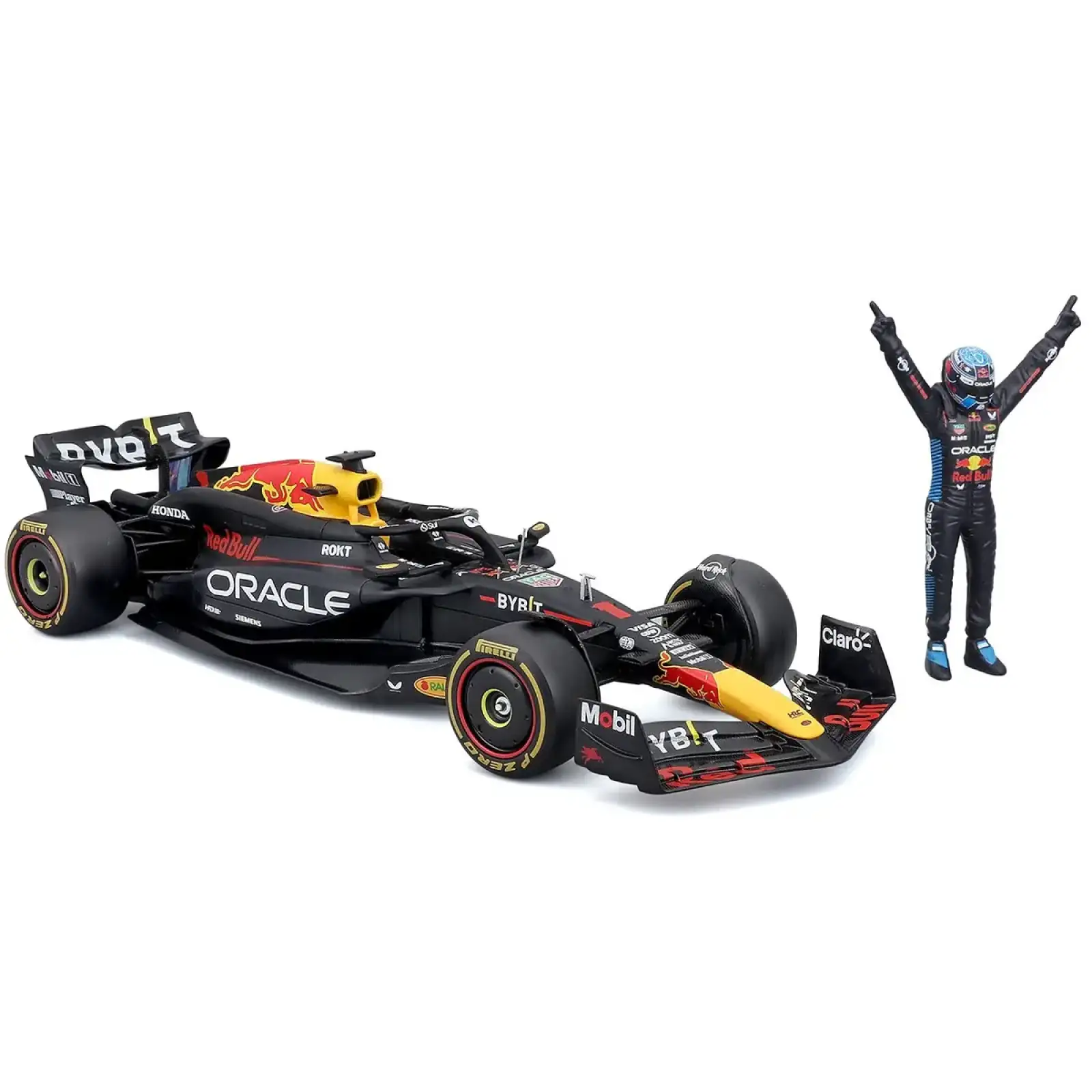Автомодель с фигуркой – ORACLE RED BULL RACING RB20 (2024) (1:24) Bburago (18-28060 (#1))