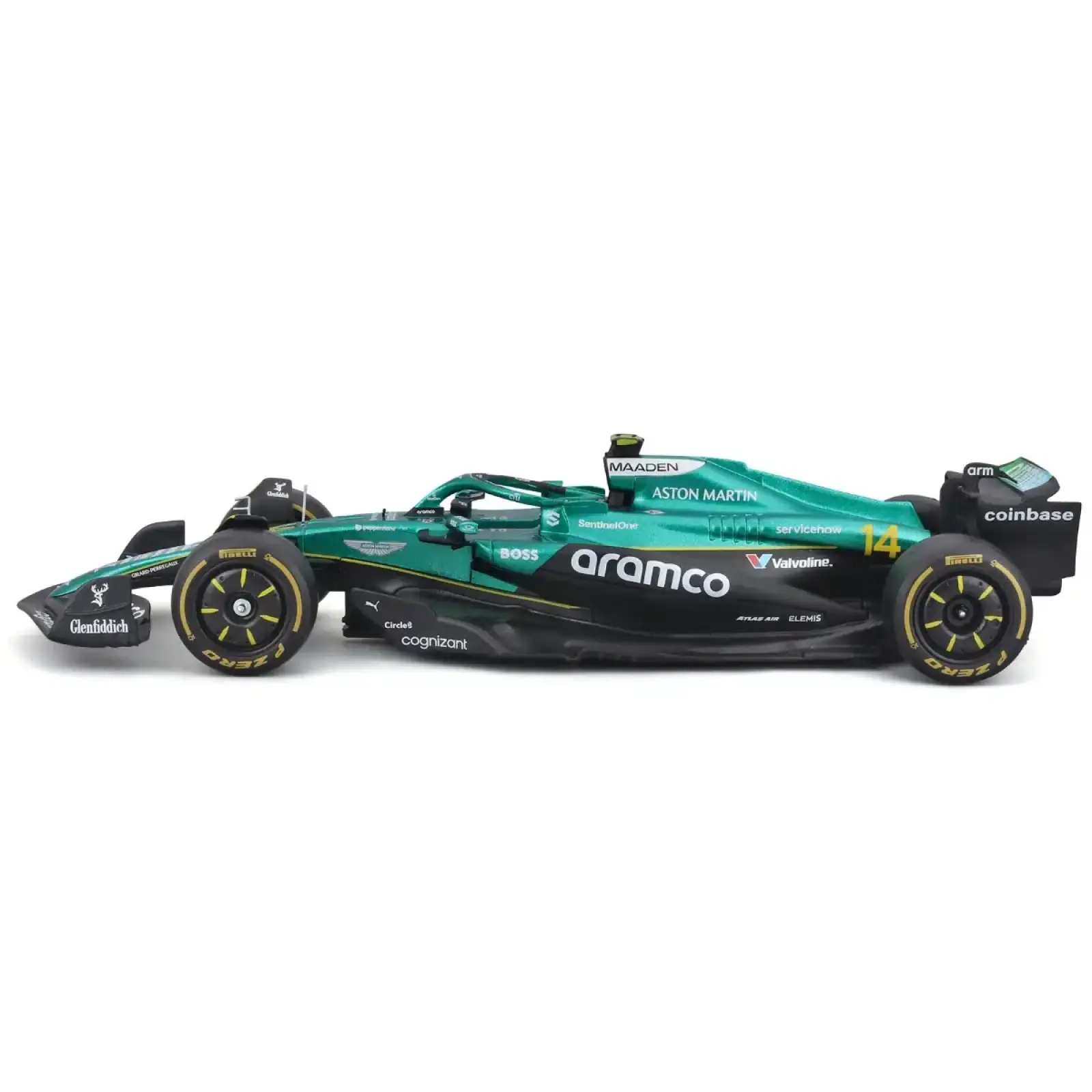 Автомодель з фігуркою – ASTON MARTIN AMR25 (2025) (1:24) Bburago (18-28071 (#14))