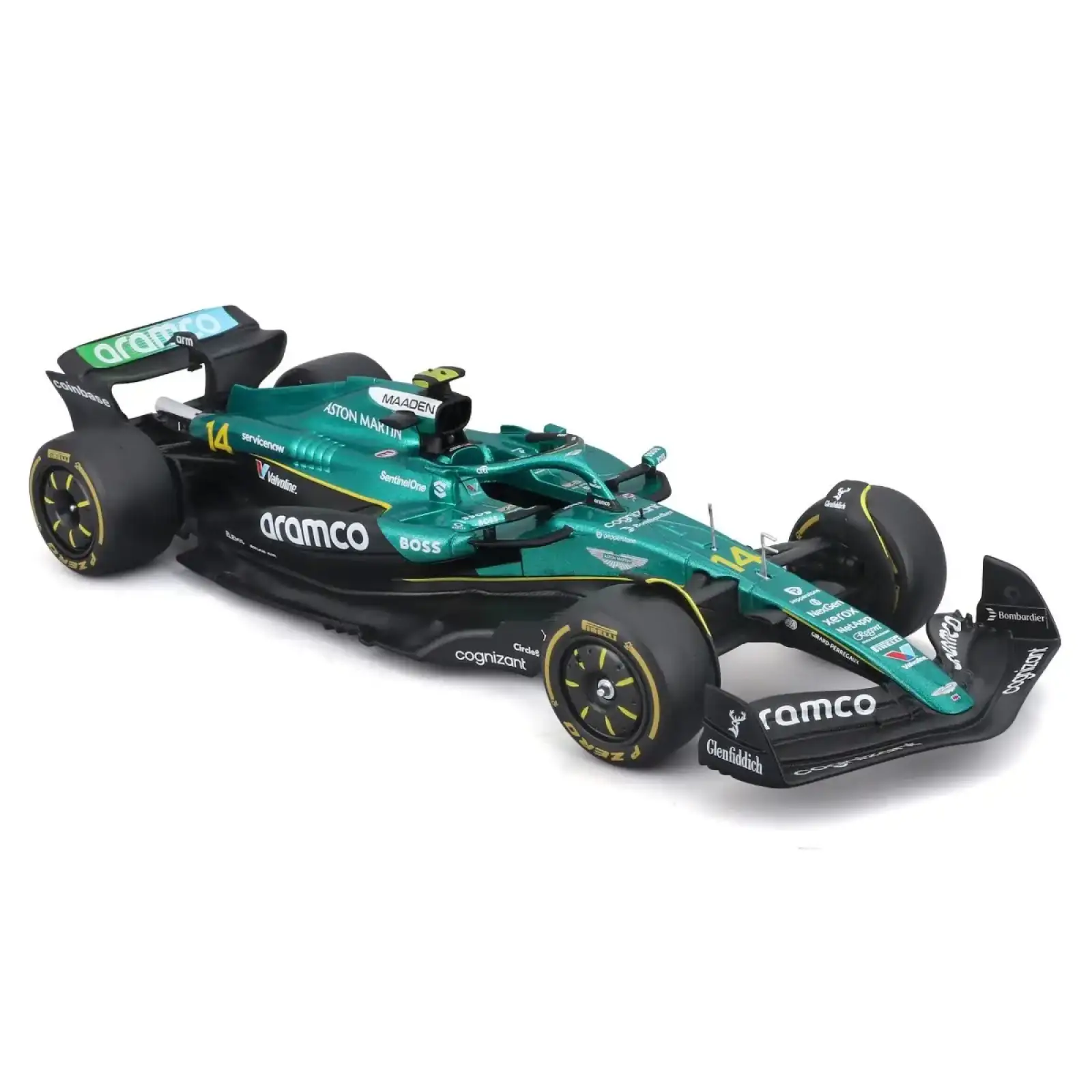 Автомодель з фігуркою – ASTON MARTIN AMR25 (2025) (1:24) Bburago (18-28071 (#14))