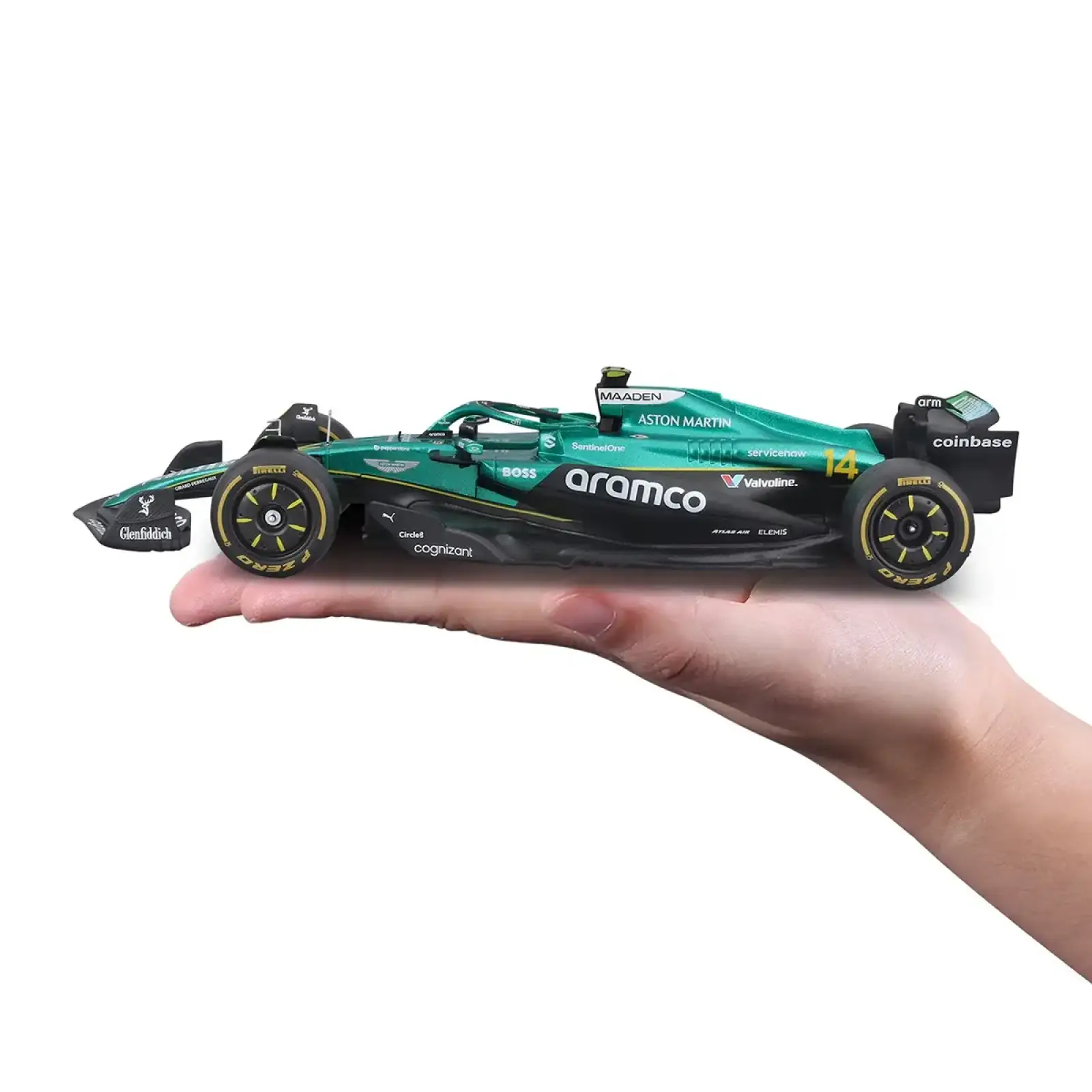 Автомодель з фігуркою – ASTON MARTIN AMR25 (2025) (1:24) Bburago (18-28071 (#14))