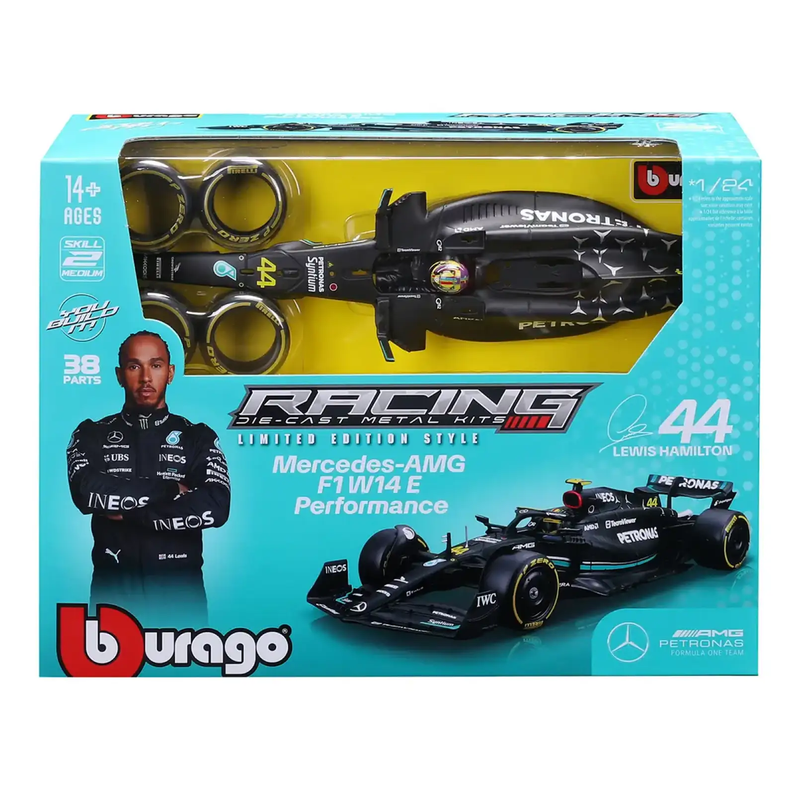 Авто-конструктор MERCEDES-AMG F1 W14 PERFORMANCE (1:24) Bburago (18-28510)