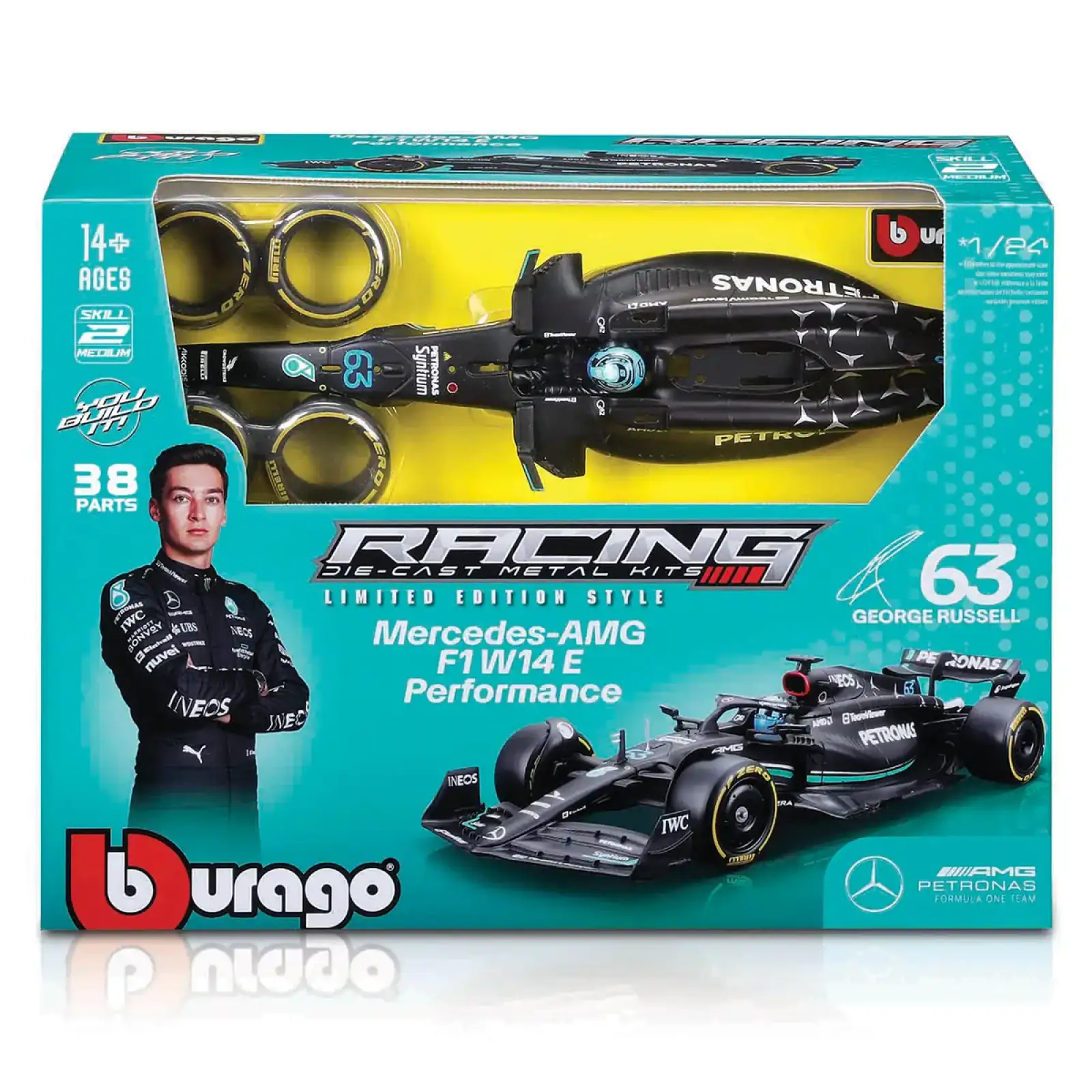 Авто-конструктор MERCEDES-AMG F1 W14 PERFORMANCE (1:24) Bburago (18-28510)
